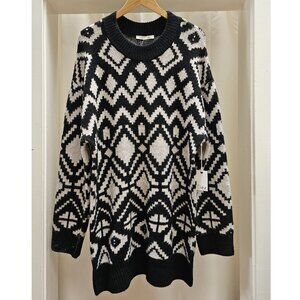 NWT, Dex, Crewneck, Jaquard, Sweater, Size L